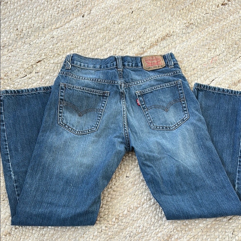 Levi's Blue Classic Straight Leg Jeans 505